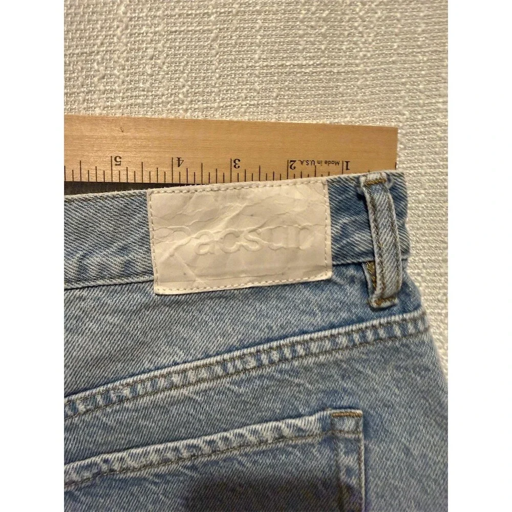 PacSun Vintage Cut-Off Denim Shorts Womens Size 32 Light Wash High Rise - Picture 7 of 7